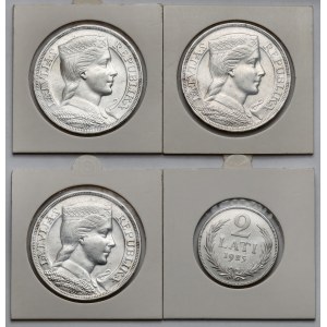 Łotwa, 2-5 lati 1925-1932 - zestaw (4szt)