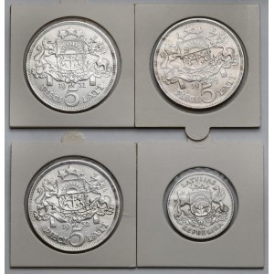 Łotwa, 2-5 lati 1925-1932 - zestaw (4szt)