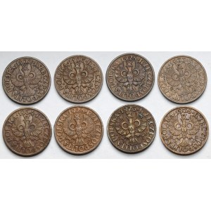 1 groszy 1923-1935 - zestaw (8szt)