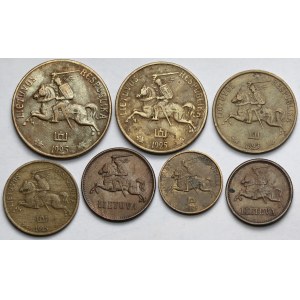 Litwa, 1-50 centu 1925-1936 - zestaw (7szt)