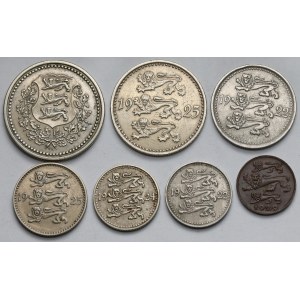 Estonia, 1-25 sent i 1-10 marka 1922-1929 - zestaw (7szt)