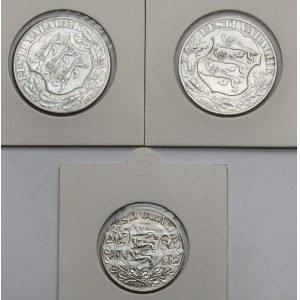Estonia, 1-2 krooni 1930-1932 - zestaw (3szt)