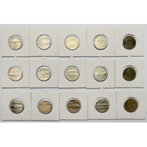 5 złotych 1975-1988 - zestaw (15szt)