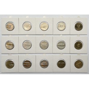 5 złotych 1975-1988 - zestaw (15szt)