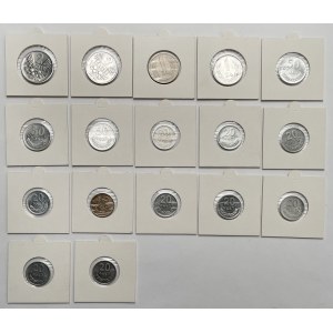 20-50 groszy i 1-2 złote 1949-1985 - zestaw (17szt)