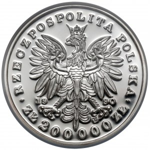 DUŻY Tryptyk 200.000 złotych 1990 Piłsudski