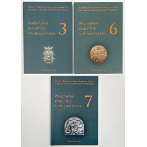 Warszawski Pamiętnik Numizmatyczny - tomy 3, 6 i 7 (3szt)