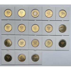 2 złote 2000-2001 Nordic Gold - zestaw (18szt)