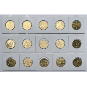 2 złote 2002-2003 Nordic Gold - zestaw (15szt)