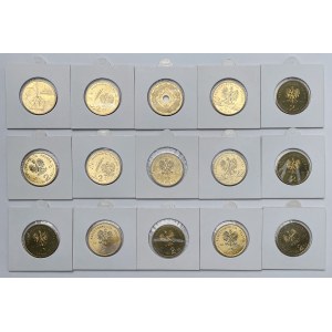 2 złote 2002-2003 Nordic Gold - zestaw (15szt)