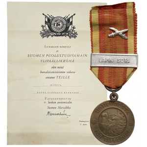 Finlandia, Medal Wolności kl.II - wraz z dyplomem