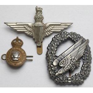 Wlk. Brytania i Niemcy, Odznaki lotnicze i Army Catering Corps - zestaw (3szt)
