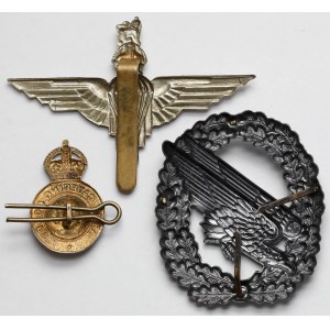 Wlk. Brytania i Niemcy, Odznaki lotnicze i Army Catering Corps - zestaw (3szt)