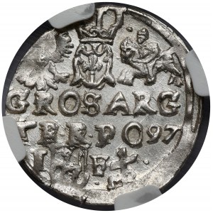 Zygmunt III Waza, Trojak Lublin 1597 - monogram