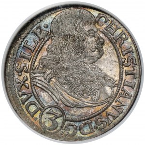 Śląsk, Chrystian wołowski, 3 krajcary 1670 CB, Brzeg