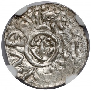 Bolesław III Krzywousty, Denar Wrocław (przed 1107) - głowy