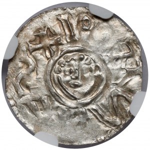 Bolesław III Krzywousty, Denar Wrocław (przed 1107) - głowy