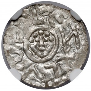 Bolesław III Krzywousty, Denar Wrocław (przed 1107) - głowy