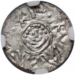 Bolesław III Krzywousty, Denar Wrocław (przed 1107) - głowy
