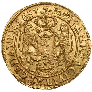 John II Casimir, Ducat Gdansk 1657 DL