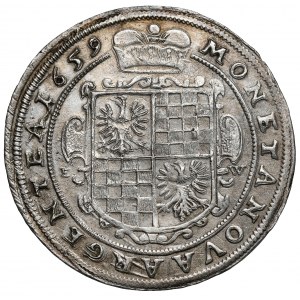 Śląsk, Jerzy III Brzeski, 15 krajcarów 1659 EW, Brzeg - b.rzadkie
