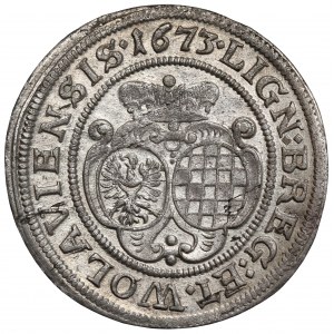 Śląsk, Ludwika Regentka, 6 krajcarów 1673, Brzeg