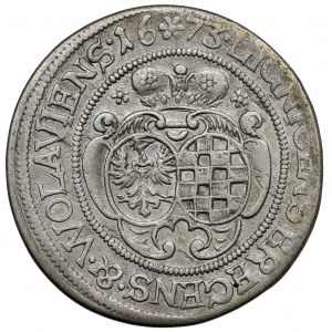 Śląsk, Ludwika Regentka, 6 krajcarów 1673 CB, Brzeg - z inicjałami