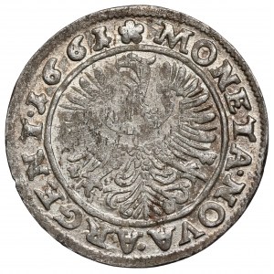 Śląsk, Jerzy III Brzeski, 3 krajcary 1661 EW, Brzeg