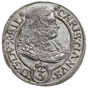 Śląsk, Chrystian wołowski, 3 krajcary 1670 CB, Brzeg