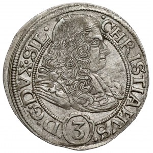 Śląsk, Chrystian Wołowski, 3 krajcary 1669 CB, Brzeg