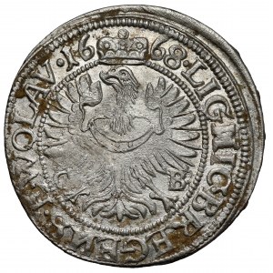 Śląsk, Chrystian Wołowski, 3 krajcary 1668 CB, Brzeg