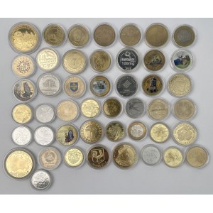 Żetony, medaliki, emisje lokalne - Polska i ROSJA - zestaw MIX (46szt)