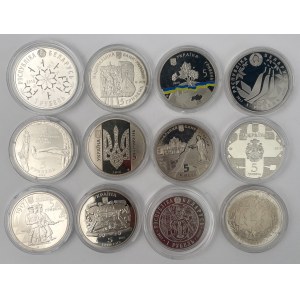 Białoruś i Ukraina, Monety okolicznościowe - zestaw (12szt)