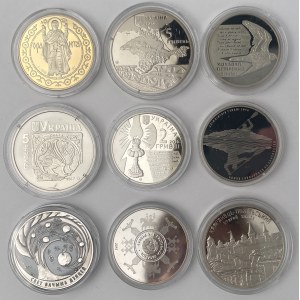 Białoruś i Ukraina, Monety okolicznościowe - zestaw (9szt)