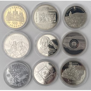 Białoruś i Ukraina, Monety okolicznościowe - zestaw (9szt)