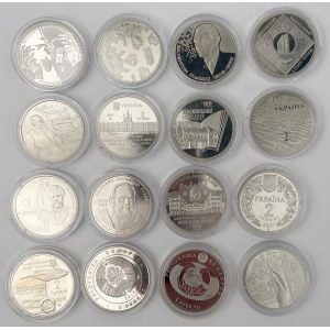 Białoruś i Ukraina, okolicznościowe ruble i hrywny - zestaw (16szt)