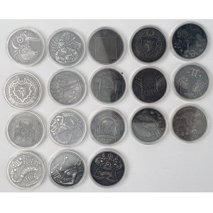 Białoruś, Ruble okolicznościowe - głównie znaki zodiaku - zestaw (18szt)