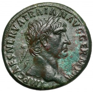 Trajan (98-117 n.e.) Sesterc, Rzym - piękny