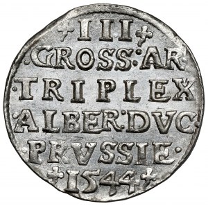 Prusy, Albrecht Hohenzollern, Trojak Królewiec 1544 - piękny