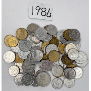 PRL, monety obiegowe 1986 - zestaw
