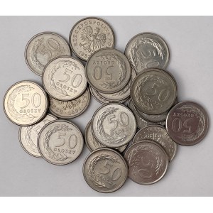50 groszy od 1990 r. - zestaw (21szt)
