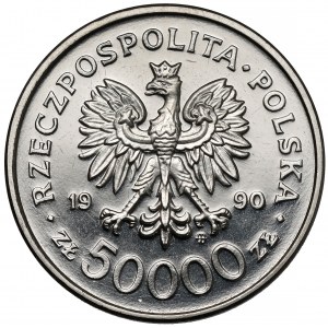 Próba NIKIEL 50.000 złotych 1990 Solidarność