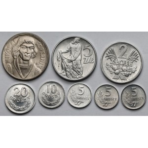 5 groszy - 10 złotych 1958-1974 - zestaw (8szt)