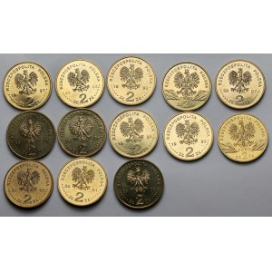 2 złote 1997-2003 Nordic Gold - zestaw (13szt)