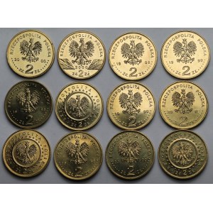 2 złote 1997-2002 Nordic Gold - zestaw (12szt)