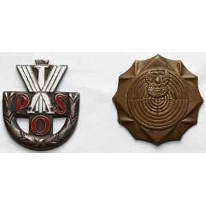 II RP, Państwowa Odznaka Sportowa i Strzelecka - zestaw (2szt)