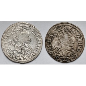 Zygmunt III Waza, Grosz Kraków 1605(?) i 1607 - zestaw (2szt)