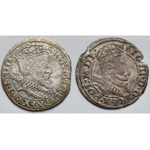 Zygmunt III Waza, Grosz Kraków 1606-1607 - zestaw (2szt)