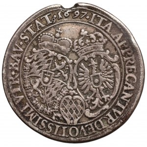 Bawaria, Maximilian II Emanuel, 2 dukaty 1697 - w srebrze