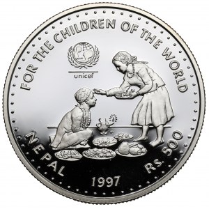 Nepal, 500 rupees 1997 - Birendra Bir Bikram - UNICEF